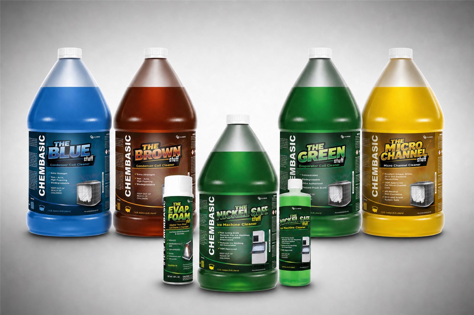 ChemBasic product line with matching labels